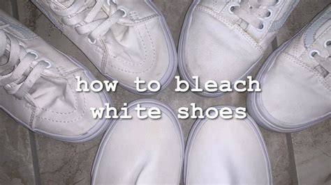 soaking white shoes in bleach.